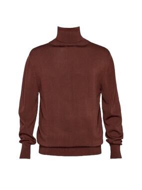 Ser.O.Ya Men's Weston Ribbed Turtleneck in Dark Brown Size XXL NWT
